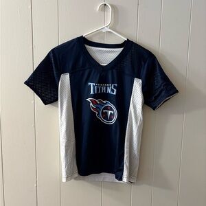 NFL Flag Tennessee Titans Football Jersey Boys Medium Blue white reversible